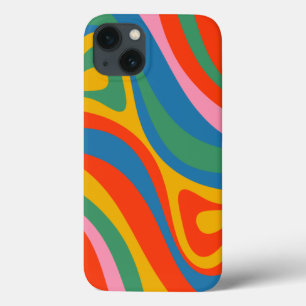 Case-Mate iPhone Case Nouveau Groove coloré Retro Rainbow Trippy Abstrai