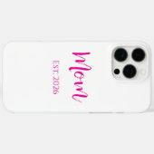 Coques Case-Mate iPhone Nouveau Maman Hot Pink Script Fête des mères (Verso (horizontal))