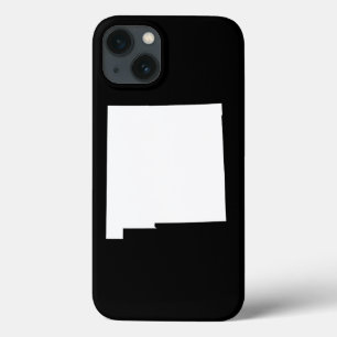 iPhone 13 Case Nouveau-Mexique en blanc et noir