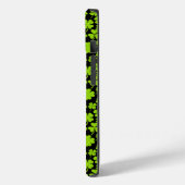 Coques Case-Mate iPhone Nouveau motif.feuilles de trèfle 01 Black BG (Verso / Gauche)