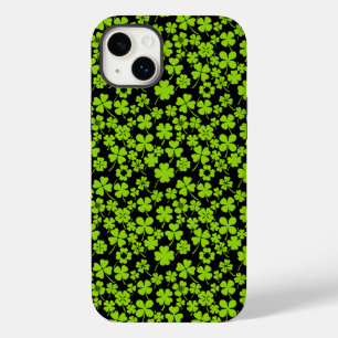 Coque Pour iPhone 14 Plus Nouveau motif.feuilles de trèfle 01 Black BG