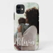 Coques Case-Mate iPhone Nouveau nom photo personnalisé maman et bébé iPhon (Dos)
