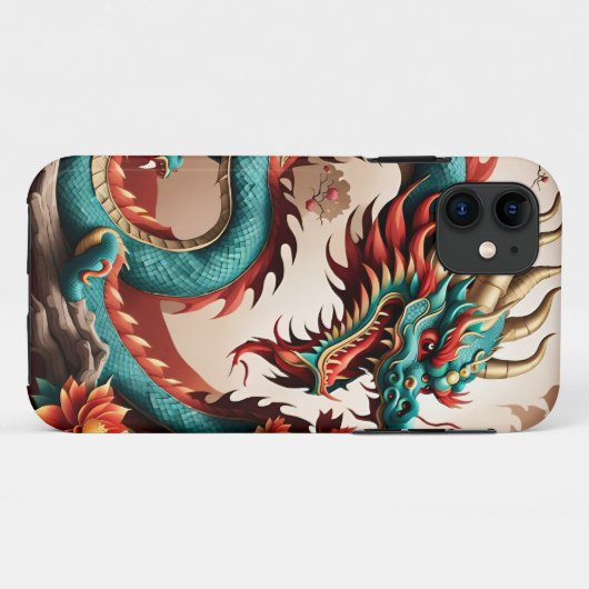 Coques Case-Mate iPhone Nouvel An chinois Dragon 2024 iPC01 (Dos (Horizontal))