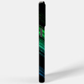 Coques Case-Mate iPhone Nouvel aquron vert de chevron vert d'aqua en métal (Verso / Droite)