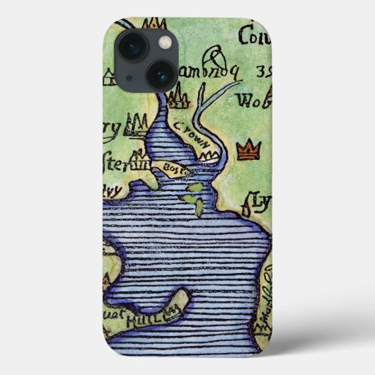 COQUES Case-Mate iPhone NOUVELLE ANGLETERRE CARTE 1677 (Verso)