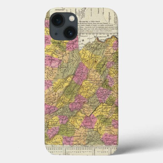 Coques Case-Mate iPhone Nouvelle carte de la Virginie (Verso)