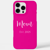 Coques Case-Mate iPhone Nouvelle Maman Hot rose Elegant Fête des Mères (Verso)