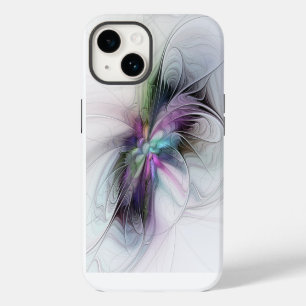 Coque Pour iPhone 14 Nouvelle vie, art abstrait coloré de fantaisie fra