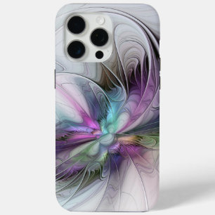 Coque iPhone 15 Pro Max Nouvelle vie, art fantastique abstrait et coloré d