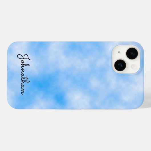 Coques Case-Mate iPhone Nuage bleu d'été (Verso (horizontal))