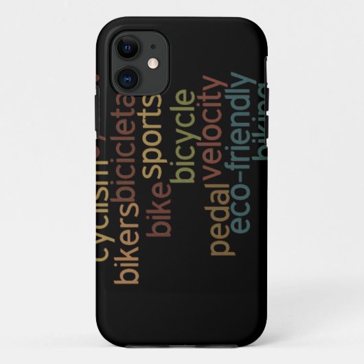 Coques Case-Mate iPhone nuage de mots de vélo (Dos)