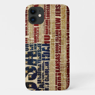 Case-Mate iPhone Case Nuage de mots du drapeau des États-Unis, art des 5