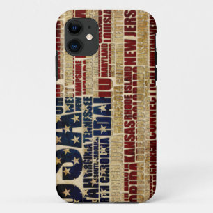 Case-Mate iPhone Case Nuage de mots du drapeau des États-Unis, art des 5