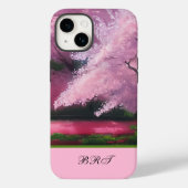 Coques Case-Mate iPhone Nuage rose de fleurs de cerisiers Sakura avec init (Verso)