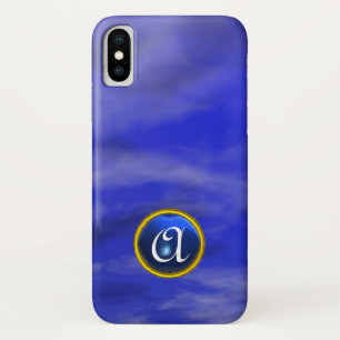 Case-Mate iPhone CASE NUAGES DANS LE CIEL BLEU SAPPHIRE GEM STONE MONOGR