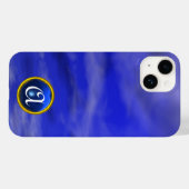COQUES Case-Mate iPhone NUAGES DANS LE CIEL BLEU SAPPHIRE GEM STONE MONOGR (Verso (horizontal))