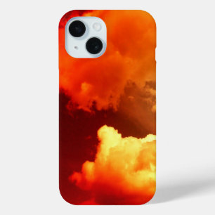 COQUE POUR iPhone 15 NUAGES DANS LE CIEL ROUGE