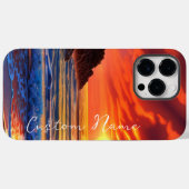Coques Case-Mate iPhone Nuages de coucher de soleil clair tropical (Verso (horizontal))
