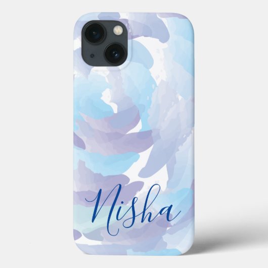 Coques Case-Mate iPhone Nuages de pluie Aquarelle Personnalisée (Verso)