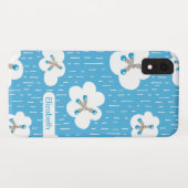 Coques Case-Mate iPhone Nuages Et Molécules De Méthane Nom Du Geek Bleu (Dos (Horizontal))