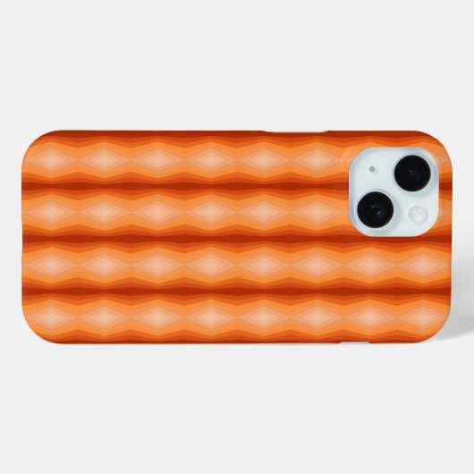 Coques Case-Mate iPhone Nuances D'Art Abstrait Géométrique Orange (Verso (horizontal))
