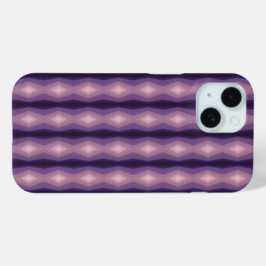Coques Case-Mate iPhone Nuances D'Art Abstrait Géométrique Violet (Verso (horizontal))