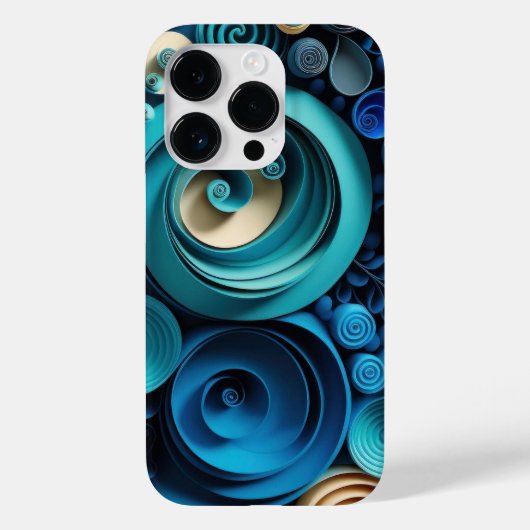 Coques Case-Mate iPhone Nuances de bleu 3D (Verso)