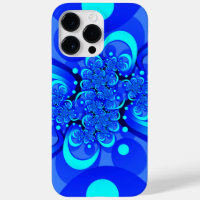 Nuances de bleu Art fractal abstrait moderne