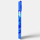 Coques Case-Mate iPhone Nuances de bleu moderne art fractal Abstrait (Verso / Droite)