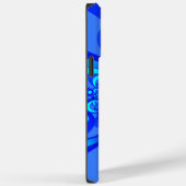 Coques Case-Mate iPhone Nuances de bleu moderne art fractal Abstrait (Verso / Droite)