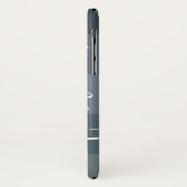 Coques Case-Mate iPhone Nuances de bleu Ombre Bande Nom personnalisé (Dos/Gauche)