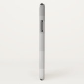 Coques Case-Mate iPhone Nuances de gris Ombre Stripe Nom personnalisé (Dos/Droite)