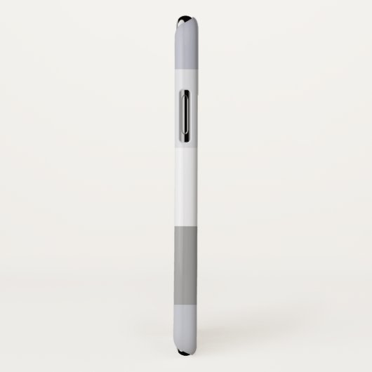 Coques Case-Mate iPhone Nuances de gris Ombre Stripe Nom personnalisé (Dos/Droite)