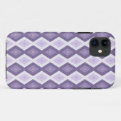 Coques Case-Mate iPhone Nuances de lavande motif diamant (Dos (Horizontal))
