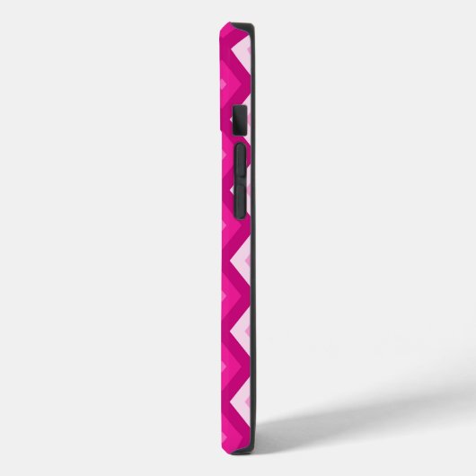 Coques Case-Mate iPhone Nuances de motif de diamant fuchsia (Verso / Gauche)