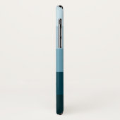 Coques Case-Mate iPhone Nuances des rayures larges chics bleues (Dos/Gauche)