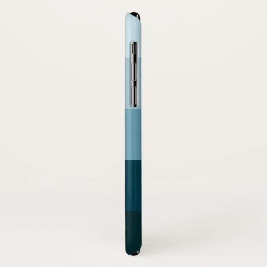 Coques Case-Mate iPhone Nuances des rayures larges chics bleues (Dos/Gauche)