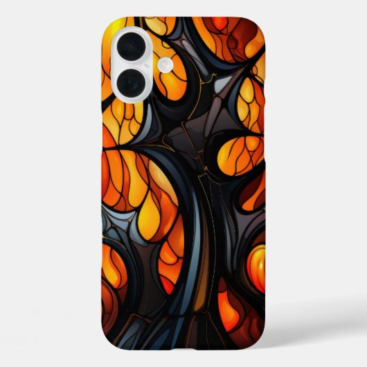 Coques Case-Mate iPhone NUANCES D'ORANGE & ARBRE D'HALLOWEEN ÉPouvantable (Verso)