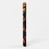 Coques Case-Mate iPhone NUIT AVEC MONOGRAMME ROSE, Jaune rouge (Dos/Droite)