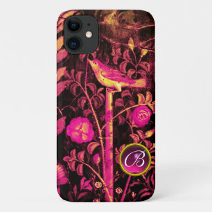Coque Case-Mate Pour iPhone NUIT AVEC MONOGRAMME ROSE, Rose Black Jaune