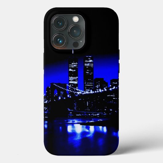 Coques Case-Mate iPhone Nuit bleue à New York (Verso)