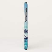 Coques Case-Mate iPhone Nuit de plage avec Oiseaux de lune Palm Tree Ocean (Dos/Gauche)