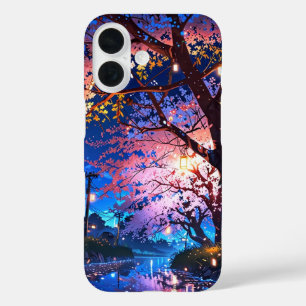 Coques iPhone 16 Nuit de printemps étoilée - Printemps de l'Anime m