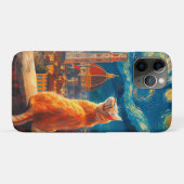 Coques Case-Mate iPhone Nuit étoilée sur Florence | Art du chat roux (Dos (Horizontal))