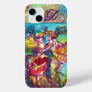 COQUE iPhone 15 MINI NUIT MASQUÉRADE / MONOGRAMME DE DANSE CARNAVALE