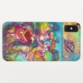COQUES Case-Mate iPhone NUIT MASQUÉRADE / MONOGRAMME DE DANSE CARNAVALE (Dos (Horizontal))