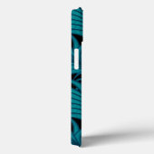 Coques Case-Mate iPhone Nuit Tropical Turquoise Palm Feuilles (Verso / Droite)