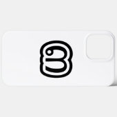 Coques Case-Mate iPhone Numéro 3 thaïlandais / Trois / ๓ (Sam) Écriture th (Verso (horizontal))