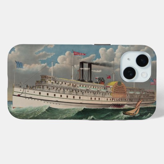 Coques Case-Mate iPhone NY Voyage Grand Paddlewheel Bateau à vapeur Le Pèl (Verso (horizontal))