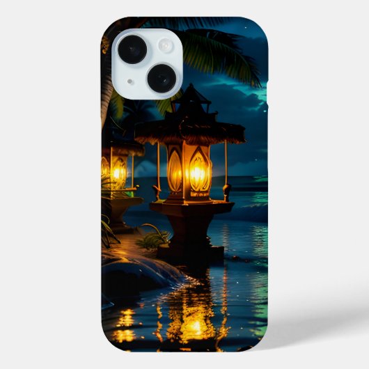 Coques Case-Mate iPhone Oasis de vision tropicale Nuit 4 (Verso)